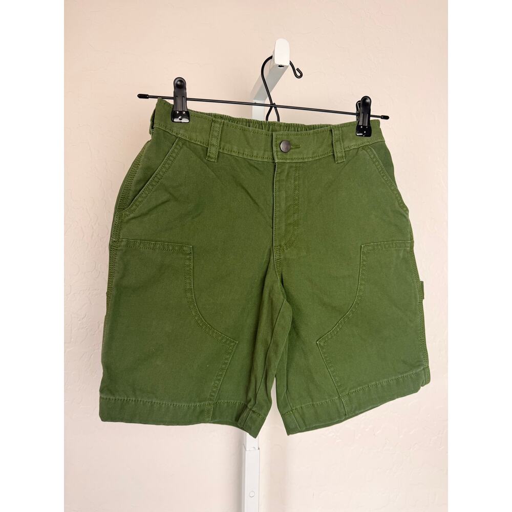Art Class Boys Green Cargo Shorts Size M (8) Elastic Waist Utility